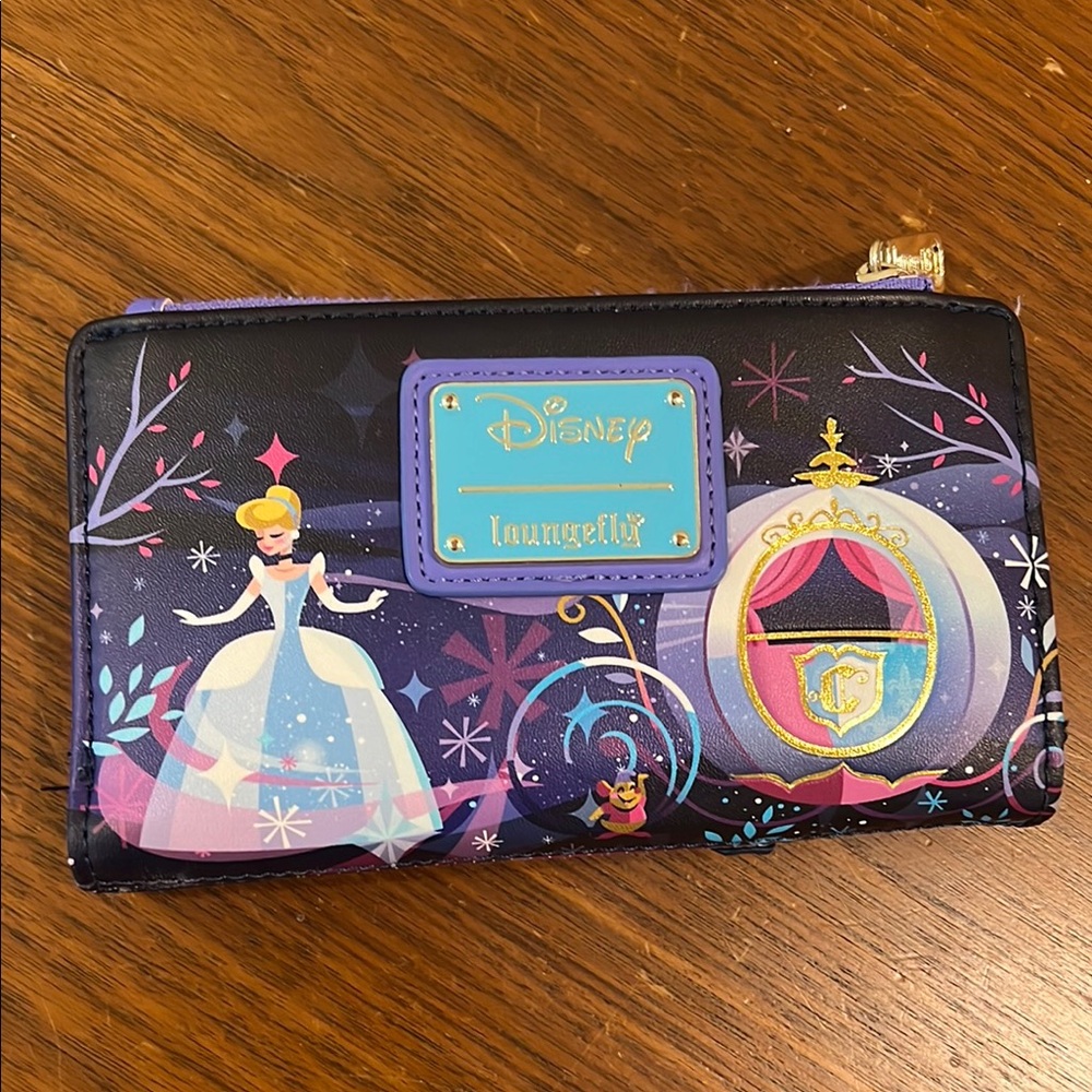 Loungefly Cinderella Enchanted Castle Wallet - Purple and Gold